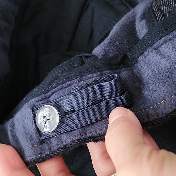 Zara herringbone pant size 13/14 navy blue (kb1) - Picture 6 of 8